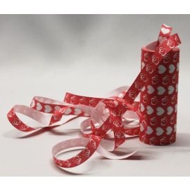Serpentin Rouge avec coeur 10 mètres