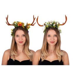 Serre-tête bois de cerf fleuris - couleur aléatoire