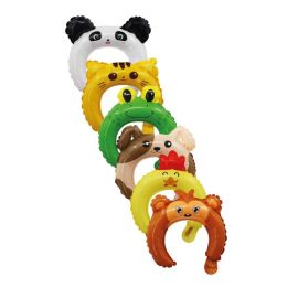 Serre-tête gonflable - forme animal - lot de 6