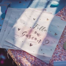 Serviette en papier Gender Reveal