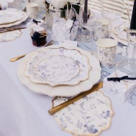 Serviette en papier Toile de Jouy Blanc et Bleu
