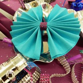 Serviette en papier voie seche Turquoise
