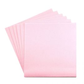 Serviette jetable cocktail en papier rose clair 