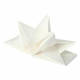 Serviette pré pliée en papier Blanc