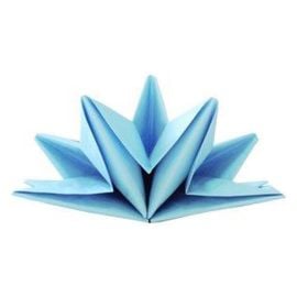 Serviette pré pliée en papier Bleu ciel