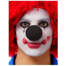 set 12 - nez de clown noir en mousse