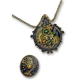 set bijoux - steampunk - chaîne et bague