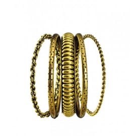 set de 5 bracelet - or