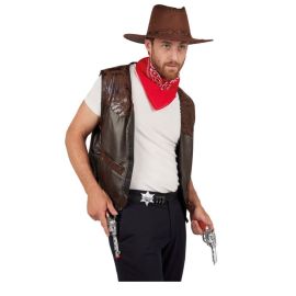 Set cowboy double revolver face - adulte