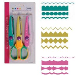 Set de 3 ciseaux crantés