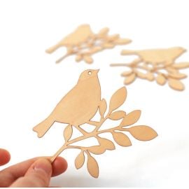Set de 3 embellissements Oiseau