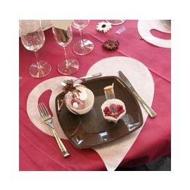 Set de table coeur Blanc x50