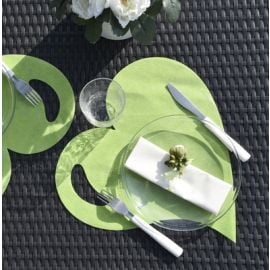 Set de table coeur vert anis