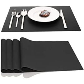 Set de table rectangle tissu intisse Noir