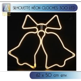 Silhouette lumineuse Double cloche néon 300 LED