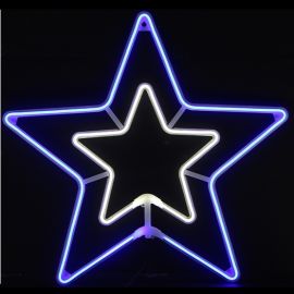 Silhouette lumineuse Néon Double Etoile