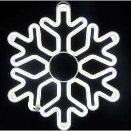 Silhouette lumineuse Néon Flocon de Neige