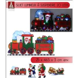 Silhouette lumineuse Noel pour fenetre 20 LED