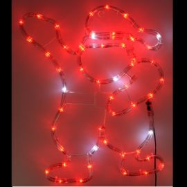 Silhouette Père Noel lumineux 72 LED Rouge