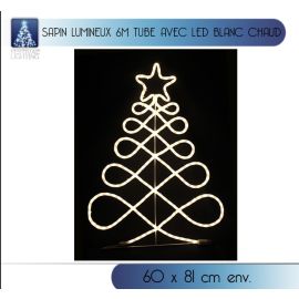 Silhouette Sapin lumineux 144 LED Blanc chaud