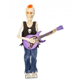 squelette - rock star - sonore et en mouvement - 93 cm x 60 cm x 22 cm