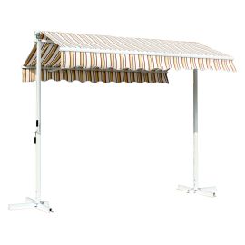Store banne 2 pans Moka et Ecru