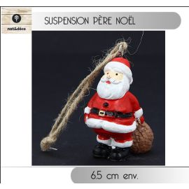 Suspension de noel bois Pere Noel 