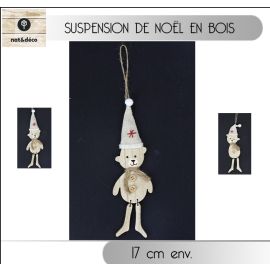 Suspension de noel bois Petit Garçon