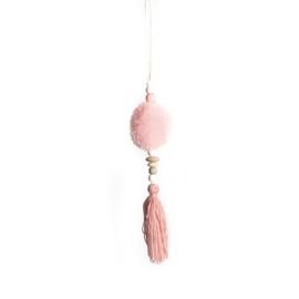Suspension mariage pompons Rose