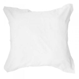 Taie d'oreiller percale 75x75 cm Blanc 