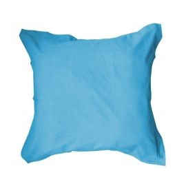 Taie d'oreiller Turquoise volant 75x75cm 