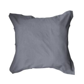 Taie d'oreiller pas cher en percale Gris Foncé 75x75cm