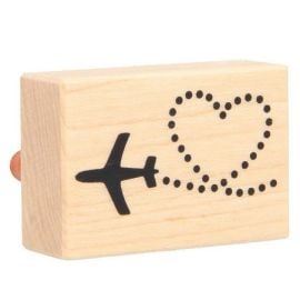 Tampon Bois Coeur Avion