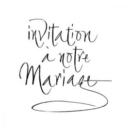 Tampon Bois Invitation a notre Mariage