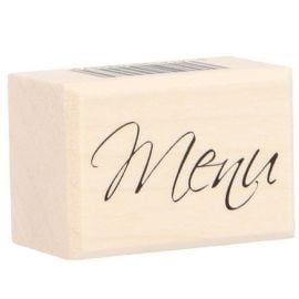 Tampon Bois sur Socle Menu 