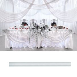 Tenture mariage en tulle Argent 80cm