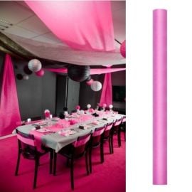 Tenture mariage en tulle Fuchsia 80cm