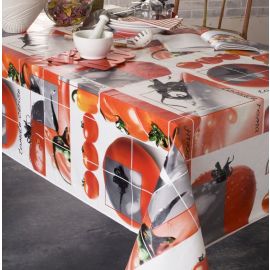 Toile cirée imprimée au mètre Tomato