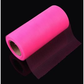 Rouleau de tulle souple 15cm Fuchsia