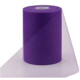 Tulle Violet 20cm x 100m pour 40 noeuds de chaise 