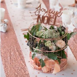 Urne cage oiseau Rose gold