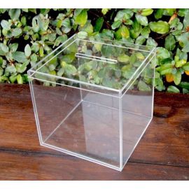 Urne mariage en plexi Transparente 25cm