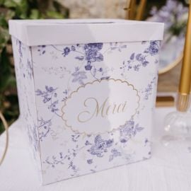 Urne Merci Theme Toile de Jouy