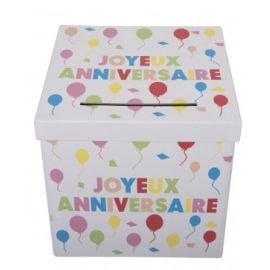 Urne Originale Joyeux Anniversaire Multicolore