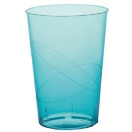 Verre a bière en plastique rigide turquoise