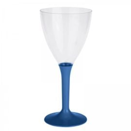 Verre à vin plastique Bleu Perlé x20