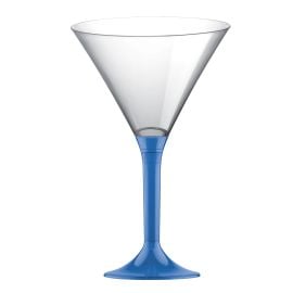 Verre à cocktail en plastique Bleu Roi Transparent