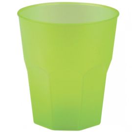 Verre cocktail plastique Vert anis Transparent 