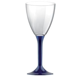 Verre à vin plastique Bleu marine