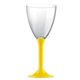 Verre à vin plastique Jaune